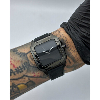 Custom Seiko Mod • Sterile Black Out Santos • 38mm